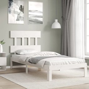 Giroletto Senza Materasso Bianco 90x200 Cm Legno Massello Pino /