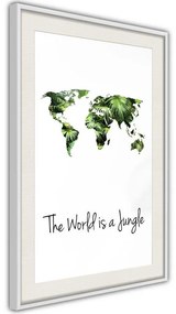 Poster  We Live in a Jungle  Cornice Quadri Cornice d'oro, Larghezza x Altezza Home decor 20x30