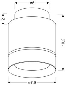 Plafoniera LED TUBA LED/12W/230V
