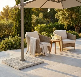 Piastra ombrellone palo laterale quadra