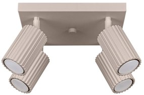 Faretto grigio tortora in metallo ø 6,5 cm Gleam – Sollux