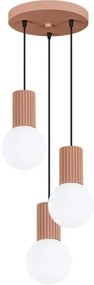 Sollux SL.1735 - Lampadario a sospensione con filo HALO 3xG9/8W/230V diametro 25 cm marrone