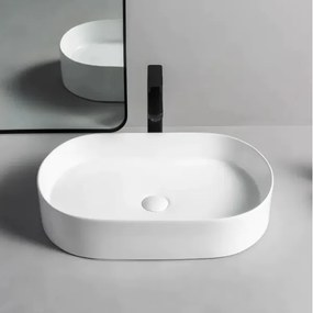 REA-U1055 - Lavabo da appoggio NADIA 38,5x61 cm ceramica/bianco lucido