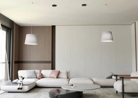 Sospensione 1 Luce Ascot Con Paralume Grigio