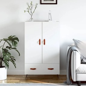 Credenza Bianca 69,5x31x115 Cm İn Legno Multistrato /