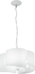 Lampadario Neoclassico Imagine grigio paralume bianco 3x E27 Ø47cm LUCE AMBIENTE DESIGN