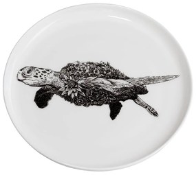 Piatto in porcellana bianca Marini Ferlazzo Sea Turtle, ø 20 cm - Maxwell &amp; Williams