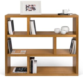 Libreria in legno esotico 120x105 cm Dublin - TemaHome