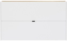 Scarpiera bianca effetto rovere con ante ribaltabili e da parete 140x83x18 cm Ameca – Germania