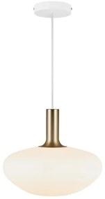 Nordlux - Lampadario a cavo ALTON 1xE27/60W/230V bianco/nero/ottone