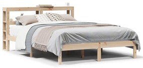 Letto Senza Materasso 140x190 Cm İn Legno Massello Di Pino /