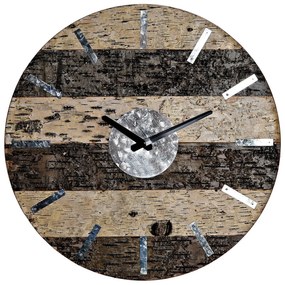 Orologio da Parete DKD Home Decor 8424001775774 Metallizzato Metallo Legno Marrone (40 x 3.6 x 40 cm)