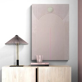 Stampa su tela – Arcobaleno rosa moderno Mid-Century