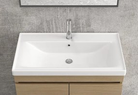 Mobile bagno a terra 80 cm lavabo integrato e due ante SV-80T - KAMALU