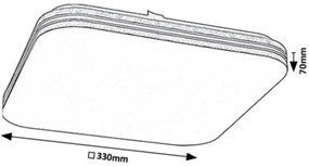 Rabalux 71174 - Plafoniera LED OSCAR LED/18W/230V 4000K 33x33 cm