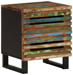 Comodino 40x34x46 Cm İn Legno Massello Di Recupero /