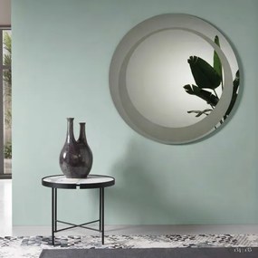 Specchio tondo con decorazione sabbiata D120 cm LEVI Fumč
