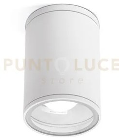 Ges1001- plafoniera alluminio bianco 1 luce attacco e27 ip65