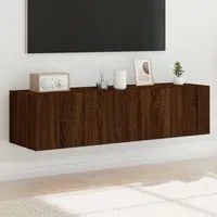 Mobili TV a Parete con Luci LED 2pz Rovere Marrone 60x35x31 cmcod mxl 86204