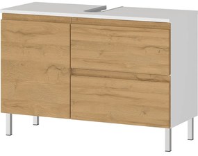 Mobile bianco sotto il lavabo in rovere 80x56 cm Torrance - Germania