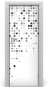 Sticker porta Squares Abstraction 75x205 cm