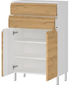 Mobile bagno basso bianco in rovere 60x97 cm Torrance - Germania