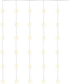 Catena luminosa LED da esterno 30 LED, 3,9 m, IP44, a forma di stelle