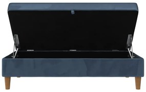 Poggiapiedi in velluto blu Lilly - Støraa