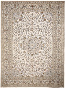 Kashan Tappeto 390 x 290 Beige (Iran) Annodato A Mano