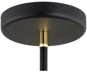 Argon 1774 - Lampadario su palo AVALONE 4xE27/15W/230V nero/oro