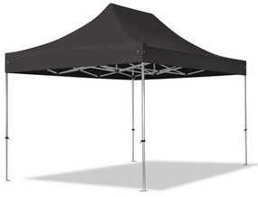 TOOLPORT 3x4,5m gazebo pieghevole PVC ignifugo, PROFESSIONAL alluminio, nero - (59301)