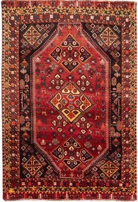 Shiraz Tappeto 170x240 Rosso (Iran) Annodato A Mano