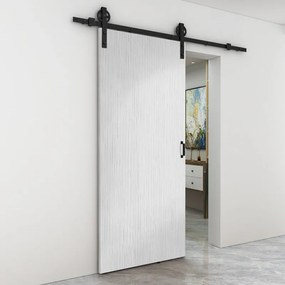 Porta scorrevole reversibile Renoir in mdf bianco, L 92.5 x H 211.5 cm, con binario Rodeo