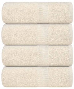 Asciugamani Per Sapone 4 Pz Crema 30x30 Cm 360 G/m² 100% Cotone /