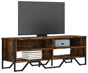 Mobile Porta Tv Rovere Fumo 122x34x41 Cm İn Legno Multistrato /