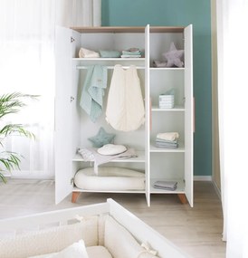 Armadio bianco per bambini 118x190 cm - Roba