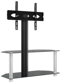 Supporto tv angolare 2 livelli per 32-70 pollici nero e argento