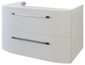 Mobile da bagno sospeso sotto lavabo L 80 x H 48 x P 48 cm bianco lucido, 2 cassetti PELIPAL Contea