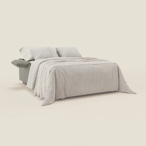 Violetta divano letto materasso H18 cm - poggiatesta reclinabili e braccioli mobili in tessuto impermeabile T13 grigio