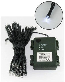 Catena natalizia LED da esterno 50xLED/2 funzioni 5,4m IP44 bianco freddo