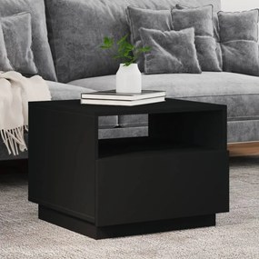 Tavolino Da Soggiorno Con Luci Led Nero 50x49x40 Cm /