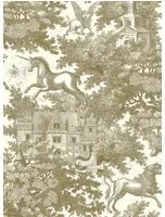 Rebel Walls Carta da parati Fairy Tale Castle - Gold