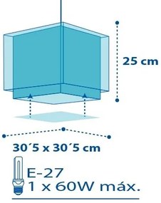 Dalber D-43422 - Lampadario per bambini PETIT MARIN 1xE27/60W/230V