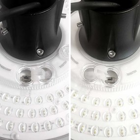 Lampione LED Circolare Nero 30W 50W 70W IP65 CCT Bianco Variabile Colore Bianco Variabile CCT