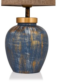 Lampada da tavolo 1xE27/40W/230V blu/beige