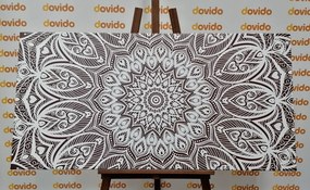 Stampa su tela – Mandala armonia su sfondo marrone