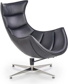 Poltrona imbottita Luxor in nero - H 96 cm