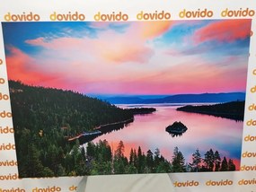 Stampa su tela – Lago al tramonto