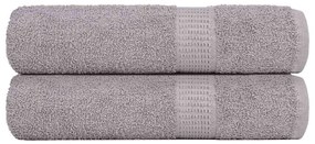 Asciugamani Da Bagno 2 Pz Grigio 100x150cm 360g/m² 100% Cotone /
