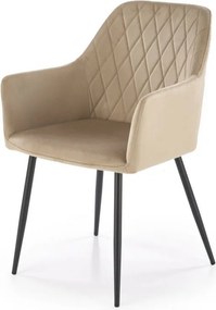 Sedia K558 velluto beige